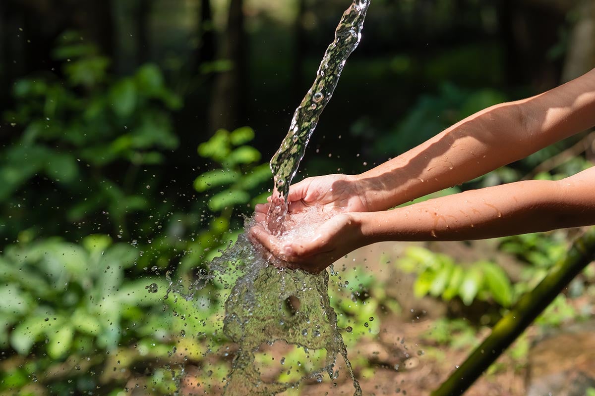 Fresh Water For Child's Hands