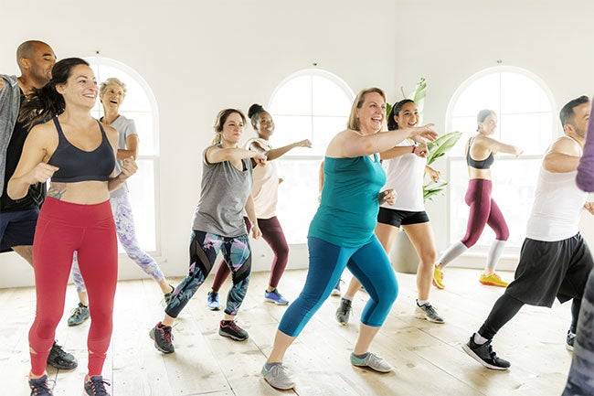 Dance class at the gym